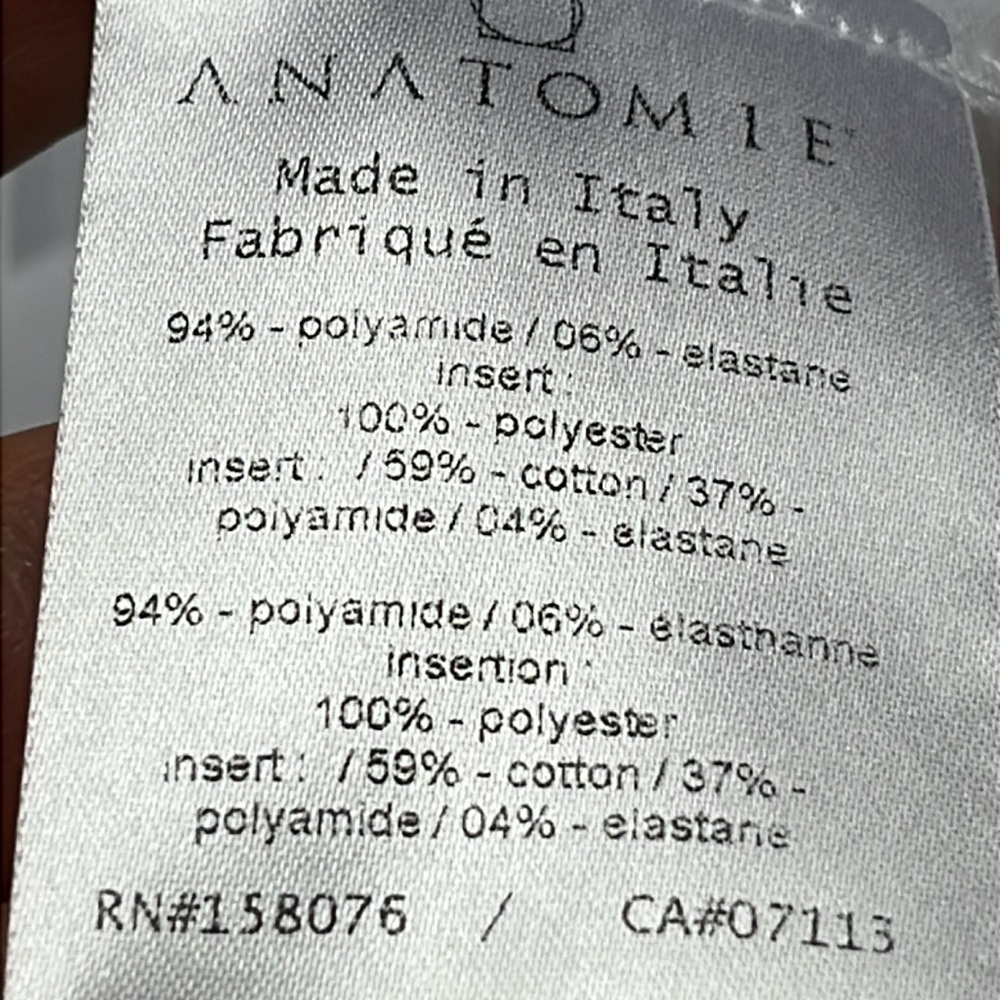 ANATOMIE Made in Italy Mesh Button Long SLV Contemporary City-Chic White Top M - Picture 13 of 16